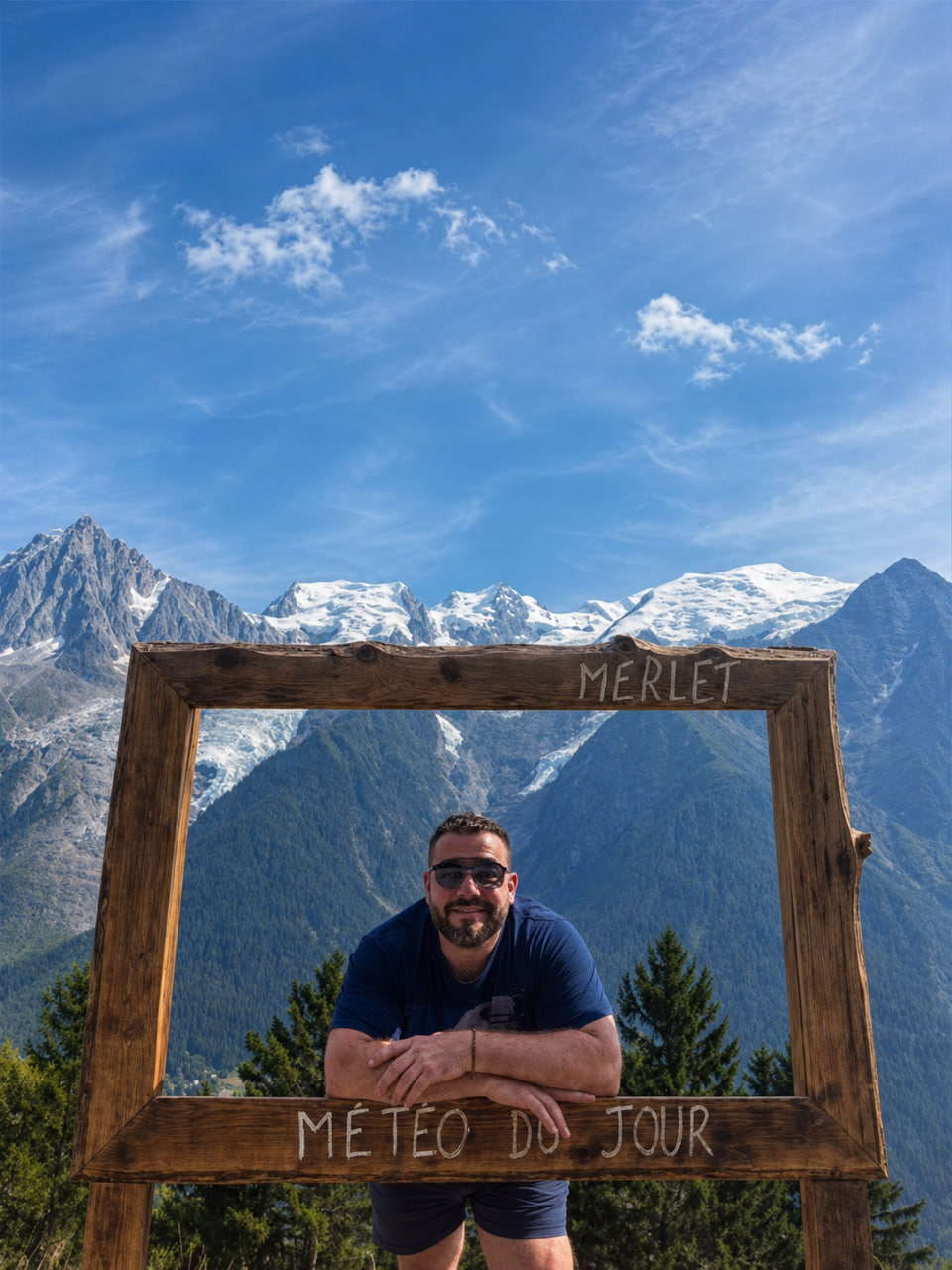 Anton Berger with the Alps in the background